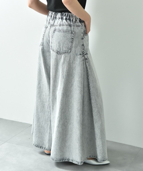 INTERPLANET（インタープラネット）の「サイドタックデニムワイドパンツ（デニムパンツ・レディース・ブルー/グレー・FREE）」の10枚目の写真