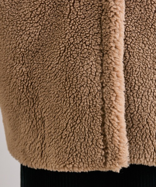 PUAL CE CIN（ピュアルセシン）の「ステンカラーボアミドルコート（ステンカラーコート・レディース・ブラウン/キャメル・FREE）」の13枚目の写真