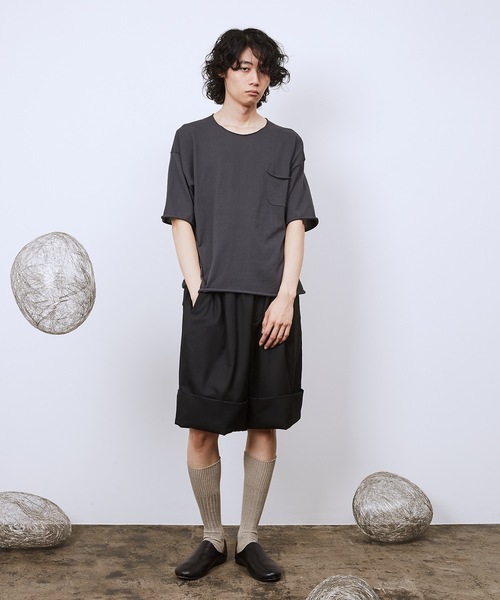 Dulcamara（ドゥルカマラ）の「プレーンニットT（Tシャツ/カットソー・メンズ・オリーブ/チャコールグレー/ベージュ・0/1）」の4枚目の写真