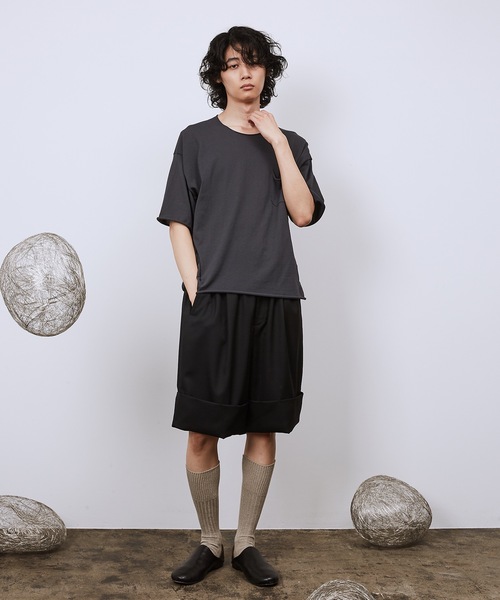 Dulcamara（ドゥルカマラ）の「プレーンニットT（Tシャツ/カットソー・メンズ・オリーブ/チャコールグレー/ベージュ・0/1）」の5枚目の写真