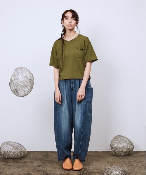 Dulcamara（ドゥルカマラ）の「プレーンニットT（Tシャツ/カットソー・メンズ・オリーブ/チャコールグレー/ベージュ・0/1）」の9枚目の写真