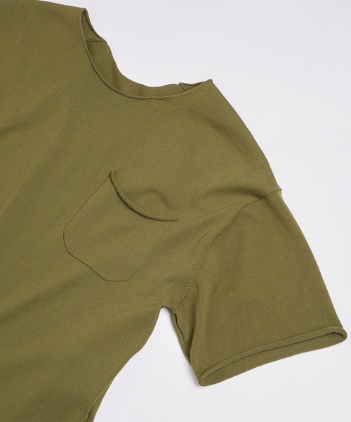 Dulcamara（ドゥルカマラ）の「プレーンニットT（Tシャツ/カットソー・メンズ・オリーブ/チャコールグレー/ベージュ・0/1）」の14枚目の写真