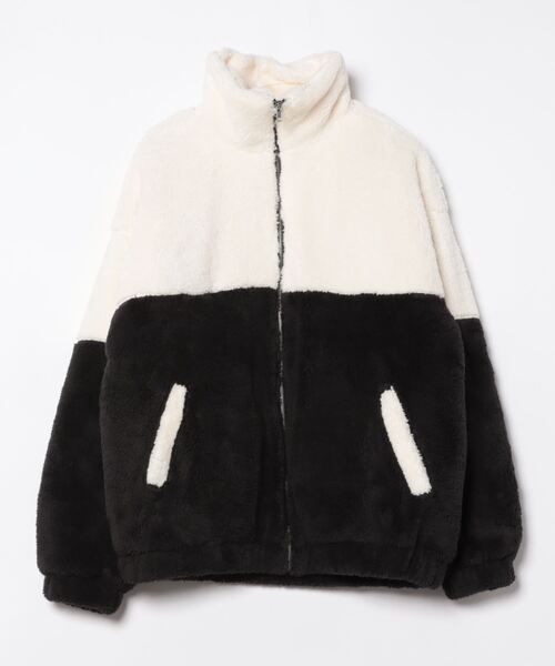 VIBGYOR（ヴィブジョー）の「シャギースタンドZIPジャケット(CN)（ブルゾン・メンズ・ベージュ/オフホワイト/ブラック・FREE/MEDIUM/LARGE）」の7枚目の写真