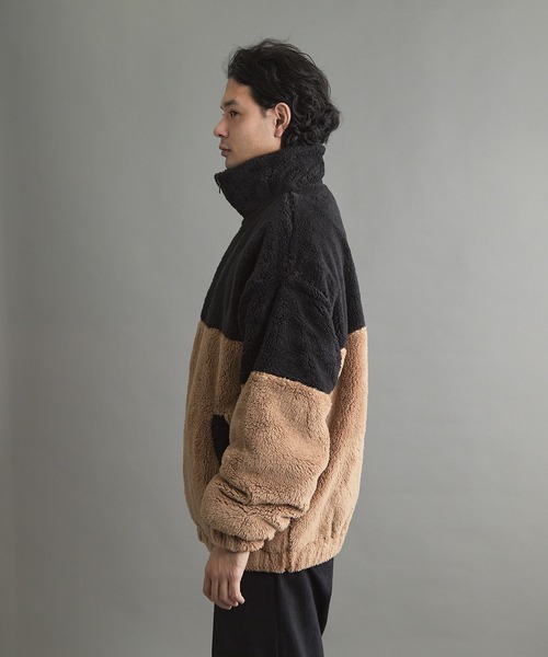 VIBGYOR（ヴィブジョー）の「シャギースタンドZIPジャケット(CN)（ブルゾン・メンズ・ベージュ/オフホワイト/ブラック・FREE/MEDIUM/LARGE）」の12枚目の写真