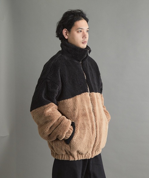 VIBGYOR（ヴィブジョー）の「シャギースタンドZIPジャケット(CN)（ブルゾン・メンズ・ベージュ/オフホワイト/ブラック・FREE/MEDIUM/LARGE）」の14枚目の写真