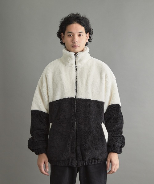 VIBGYOR（ヴィブジョー）の「シャギースタンドZIPジャケット(CN)（ブルゾン・メンズ・ベージュ/オフホワイト/ブラック・FREE/MEDIUM/LARGE）」の16枚目の写真