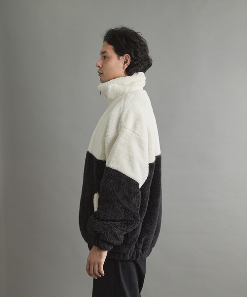 VIBGYOR（ヴィブジョー）の「シャギースタンドZIPジャケット(CN)（ブルゾン・メンズ・ベージュ/オフホワイト/ブラック・FREE/MEDIUM/LARGE）」の17枚目の写真