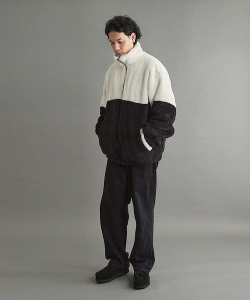 VIBGYOR（ヴィブジョー）の「シャギースタンドZIPジャケット(CN)（ブルゾン・メンズ・ベージュ/オフホワイト/ブラック・FREE/MEDIUM/LARGE）」の19枚目の写真