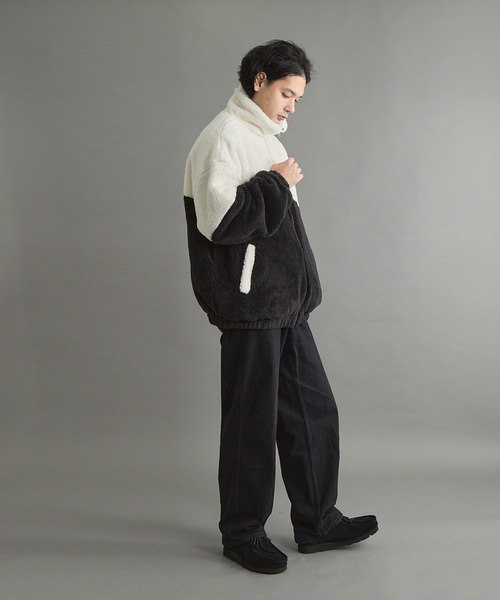 VIBGYOR（ヴィブジョー）の「シャギースタンドZIPジャケット(CN)（ブルゾン・メンズ・ベージュ/オフホワイト/ブラック・FREE/MEDIUM/LARGE）」の20枚目の写真