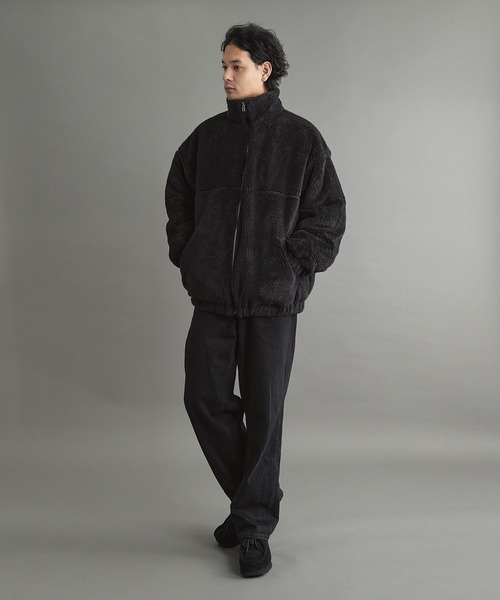 VIBGYOR（ヴィブジョー）の「シャギースタンドZIPジャケット(CN)（ブルゾン・メンズ・ベージュ/オフホワイト/ブラック・FREE/MEDIUM/LARGE）」の15枚目の写真