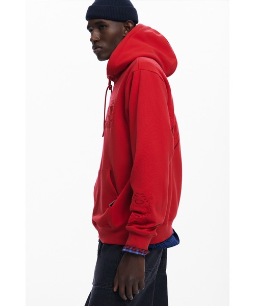 Desigual（デシグアル）の「アジアンモチーフ 刺繍パーカー スウェット（スウェット・メンズ・レッド/ブルー・S/M/L/XL）」の10枚目の写真