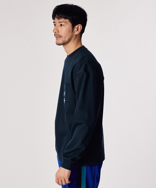 LANVIN en Bleu(ランバンオンブルー)の「【LANVIN en Bleu ESSENTIAL】ECHELLE / ”マルグリット” ポケット ロングスリーブTシャツ(Tシャツ/カットソー・メンズ・ネイビー/ベージュ/ホワイト/ブラック・MEDIUM/LARGE/X-LARGE/XX-LARGE/SMALL)」の6枚目の写真