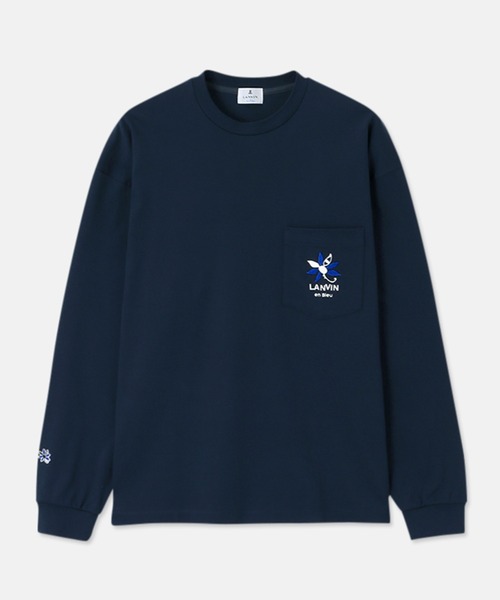 LANVIN en Bleu(ランバンオンブルー)の「【LANVIN en Bleu ESSENTIAL】ECHELLE / ”マルグリット” ポケット ロングスリーブTシャツ(Tシャツ/カットソー・メンズ・ネイビー/ベージュ/ホワイト/ブラック・MEDIUM/LARGE/X-LARGE/XX-LARGE/SMALL)」の8枚目の写真