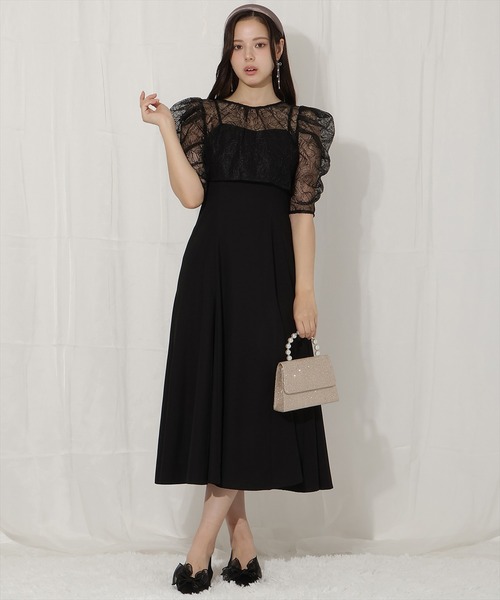 WILLSELECTION(ウィルセレクション)の「スパンコールレースブラウス×マーメイドワンピース(ドレス・レディース・ブラック/ピンク/ミント・FREE)」の4枚目の写真
