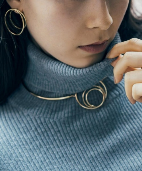 Nothing And Others(ナッシングアンドアザーズ)の「「Nothing And Others/ナッシングアンドアザーズ」Rolling Line Necklace(ネックレス・レディース・シルバー/ゴールド・FREE)」の19枚目の写真