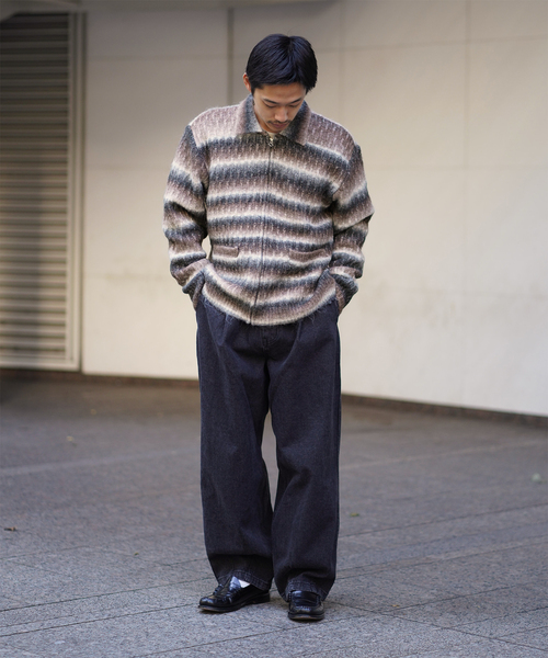 OBEY(オベイ)の「OBEY / オベイ REGGIE ZIP UP CARDIGAN(ニット/セーター・メンズ・ブラック・MEDIUM/LARGE)」の2枚目の写真