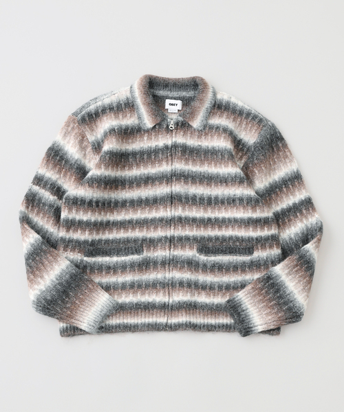 OBEY(オベイ)の「OBEY / オベイ REGGIE ZIP UP CARDIGAN(ニット/セーター・メンズ・ブラック・MEDIUM/LARGE)」の10枚目の写真