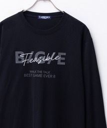 T-GRAPHICS ロゴデザイン長袖Tシャツ