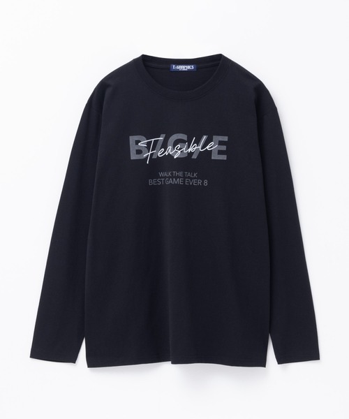 Mac-House(マックハウス)の「T-GRAPHICS ロゴデザイン長袖Tシャツ(Tシャツ/カットソー・メンズ・ブラック/オートミール/ブルーグレー/グレー・M/XL/S/L)」の10枚目の写真