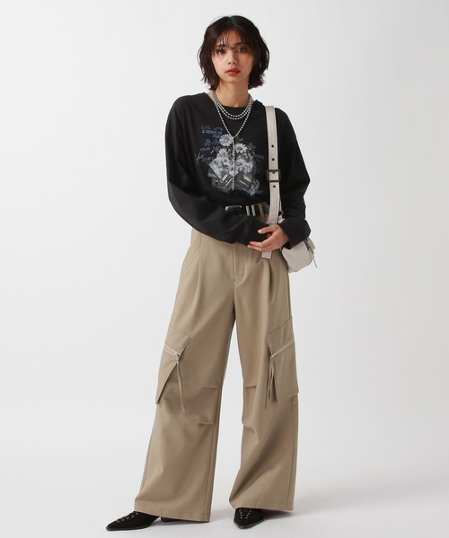 PAGEBOY（ページボーイ）の「フラワーカセットロンT（Tシャツ/カットソー・レディース・ブラック/オフホワイト・FREE）」の19枚目の写真