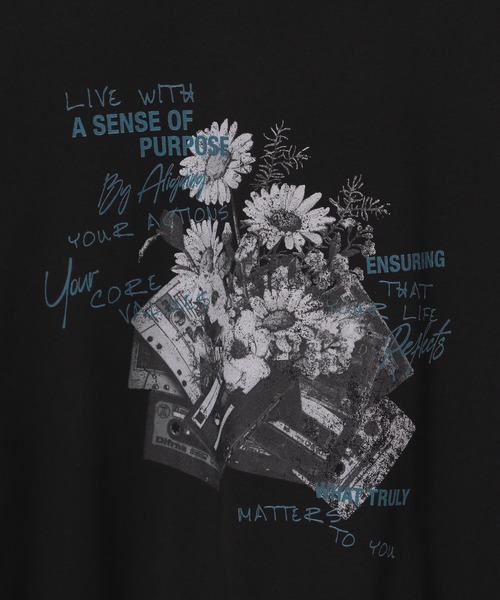 PAGEBOY（ページボーイ）の「フラワーカセットロンT（Tシャツ/カットソー・レディース・ブラック/オフホワイト・FREE）」の12枚目の写真