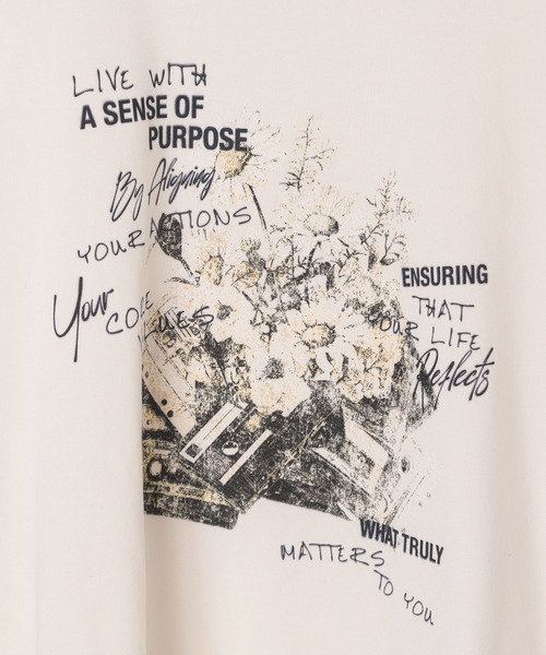 PAGEBOY（ページボーイ）の「フラワーカセットロンT（Tシャツ/カットソー・レディース・ブラック/オフホワイト・FREE）」の17枚目の写真