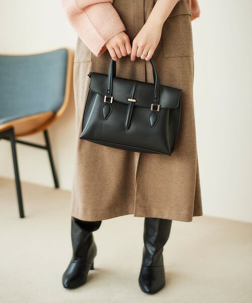 le.coeur blanc（ルクールブラン）の「ベルト付きショルダーBag（ショルダーバッグ・レディース・グレイッシュベージュ/ブラウン/ブラック・FREE）」の4枚目の写真