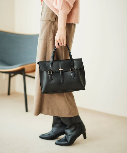 le.coeur blanc（ルクールブラン）の「ベルト付きショルダーBag（ショルダーバッグ・レディース・グレイッシュベージュ/ブラウン/ブラック・FREE）」の5枚目の写真