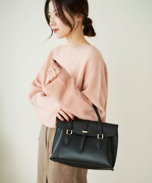 le.coeur blanc（ルクールブラン）の「ベルト付きショルダーBag（ショルダーバッグ・レディース・グレイッシュベージュ/ブラウン/ブラック・FREE）」の6枚目の写真