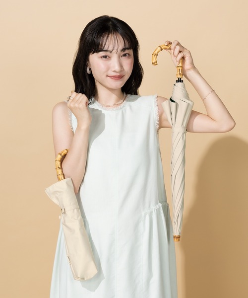 UVO（ウーボ）の「★完全遮光100% 最強の日傘「UVO（ウーボ）」 CALM 2段折りたたみ 無地 ミニ Wpc.（折りたたみ傘・レディース・ブラック/ライトブラウン/グレー/ブルー/グリーン/ピンク/ベージュ・FREE）」の5枚目の写真