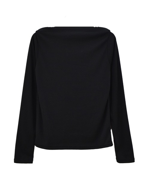 Reurie'(レウリィ)の「【ZOZO限定】オフショルダーカットソー/off shoulder basic top 長袖 シンプル きれいめ ベーシック モード 大人カジュアル フェミニン レディライク モノトーン(Tシャツ/カットソー・レディース・ホワイト/ブラック・FREE)」の10枚目の写真