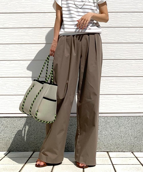 Q(キュー)の「COOLタッチワイドパンツ(その他パンツ・レディース・イエロー/グレー/ブラック・MEDIUM)」の2枚目の写真