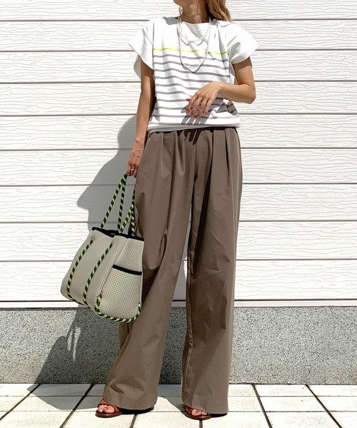 Q(キュー)の「COOLタッチワイドパンツ(その他パンツ・レディース・イエロー/グレー/ブラック・MEDIUM)」の9枚目の写真