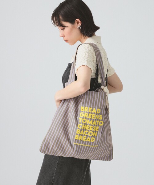 BEAMS LIGHTSトートバッグ　ベージュ　未使用 セール】【別注】beej / ストライプ トートバッグ（トートバッグ