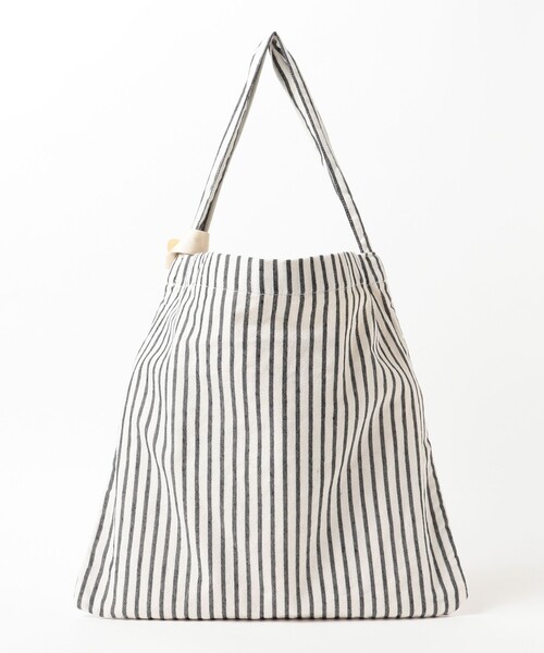 Ray BEAMS（レイビームス）の「【別注】beej / ストライプ トートバッグ（トートバッグ・レディース・ホワイト/ベージュ・ONE SIZE）」の6枚目の写真