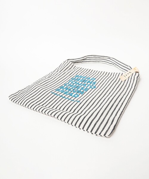 Ray BEAMS（レイビームス）の「【別注】beej / ストライプ トートバッグ（トートバッグ・レディース・ホワイト/ベージュ・ONE SIZE）」の7枚目の写真
