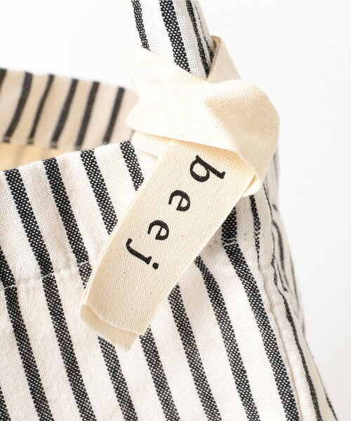 Ray BEAMS（レイビームス）の「【別注】beej / ストライプ トートバッグ（トートバッグ・レディース・ホワイト/ベージュ・ONE SIZE）」の8枚目の写真