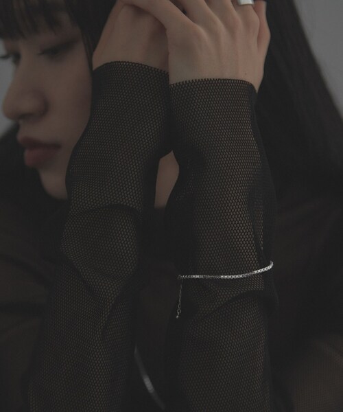 COCOSHNIK(ココシュニック)の「シルバー デザインチェーン ベネチアンブレスレットM(ブレスレット・レディース・クリア・17)」の9枚目の写真