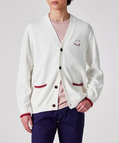 Paul Smith COLLECTION ノーカラー カーディガン 縦畝 ウィメンズ ”Signature Stripe” ニット