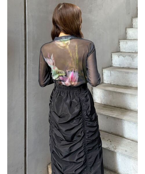 MURUA（ムルーア）の「ファスナースリットギャザースカート（スカート・レディース・ピンク/グレー/ブラック・1/2）」の20枚目の写真