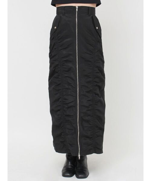 MURUA（ムルーア）の「ファスナースリットギャザースカート（スカート・レディース・ピンク/グレー/ブラック・1/2）」の21枚目の写真