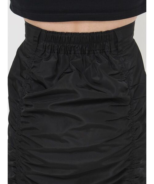 MURUA（ムルーア）の「ファスナースリットギャザースカート（スカート・レディース・ピンク/グレー/ブラック・1/2）」の4枚目の写真