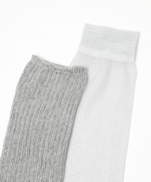 HARE（ハレ）の「2Pセットルーズソックス＊シアーラメハイソックス(HARE)（ソックス/靴下・レディース・グレー/ブラック・FREE）」の10枚目の写真