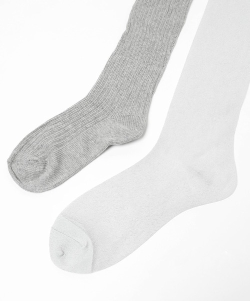 HARE（ハレ）の「2Pセットルーズソックス＊シアーラメハイソックス(HARE)（ソックス/靴下・レディース・グレー/ブラック・FREE）」の9枚目の写真