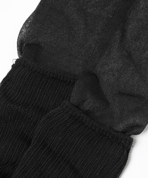 HARE（ハレ）の「2Pセットルーズソックス＊シアーラメハイソックス(HARE)（ソックス/靴下・レディース・グレー/ブラック・FREE）」の4枚目の写真