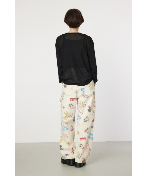 RODEO CROWNS WIDE BOWL(ロデオクラウンズワイドボウル)の「NeotericシアーロングスリーブTシャツ(Tシャツ/カットソー・レディース・ブラック/ライトピンク/オフホワイト・FREE)」の9枚目の写真