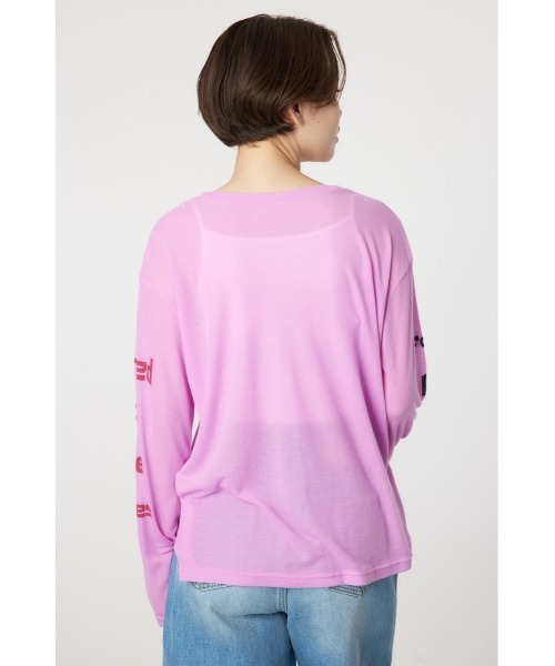 RODEO CROWNS WIDE BOWL(ロデオクラウンズワイドボウル)の「NeotericシアーロングスリーブTシャツ(Tシャツ/カットソー・レディース・ブラック/ライトピンク/オフホワイト・FREE)」の13枚目の写真