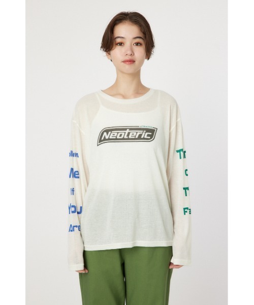 RODEO CROWNS WIDE BOWL(ロデオクラウンズワイドボウル)の「NeotericシアーロングスリーブTシャツ(Tシャツ/カットソー・レディース・ブラック/ライトピンク/オフホワイト・FREE)」の16枚目の写真
