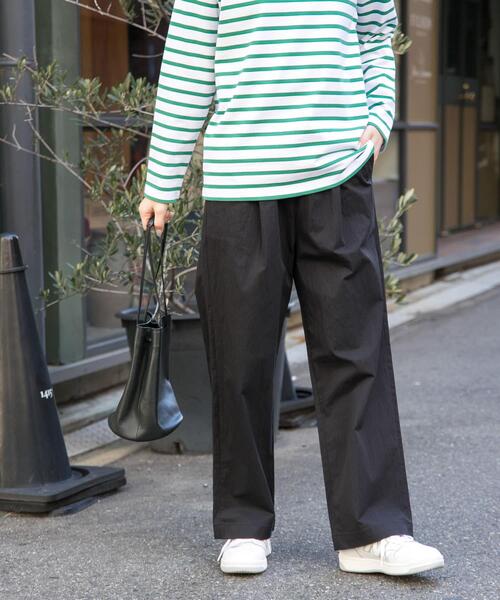 FORK&SPOON(フォークアンドスプーン)の「FORK&SPOON コットンナイロンパンツ(その他パンツ・レディース・アイボリー/ブラック/グリーン系その他・1/2)」の4枚目の写真