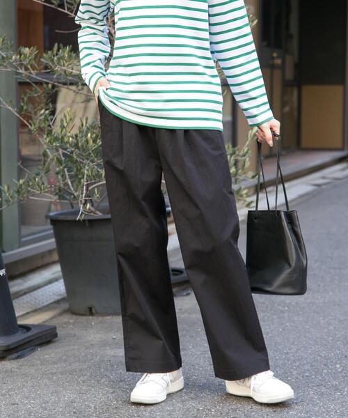 FORK&SPOON(フォークアンドスプーン)の「FORK&SPOON コットンナイロンパンツ(その他パンツ・レディース・アイボリー/ブラック/グリーン系その他・1/2)」の8枚目の写真